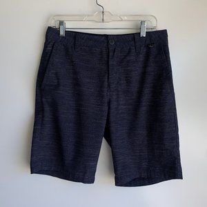 Nitrous Black (Tilly's) Blue Striped Flat Front Shorts Men's Size 29